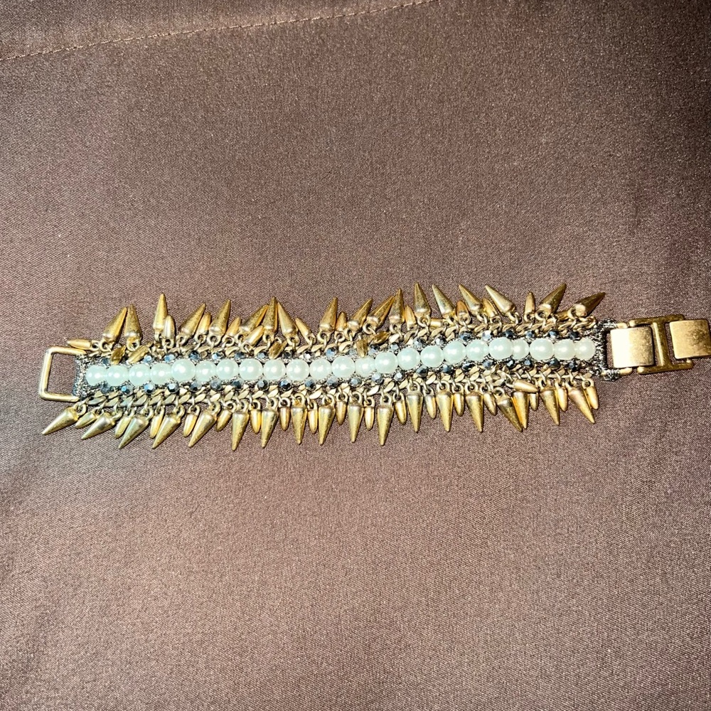 Stella & Dot Jacinthe Gold and Pearl Bracelet